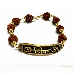Divine souvenirs Gold-Plated Artificial Beaded Link Bracelet-picture-22