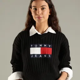 Tommy Hilfiger Women Printed Crop Pullover-image-53