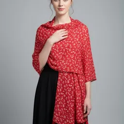 HANG N HOLD Polyester, Viscose Printed Women Shawl image 4