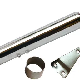 golsm Long Bottle Chrome Bada Punjab Exhaust silencer Royal Enfield Classic 350 Full Exhaust System-picture-22