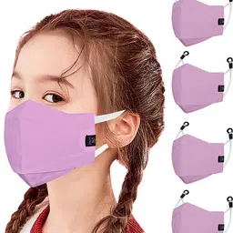 cenwell 5 Pc Kids Cotton 3D Face Mask 6 Layer Reusable for Boys Girls STUDENTS Reusable, Washable Cloth Mask With Melt Blown Fabric Layer image 1