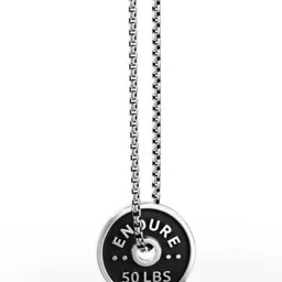 kazare Rhodium-Plated Circular Pendants with Chains image 2