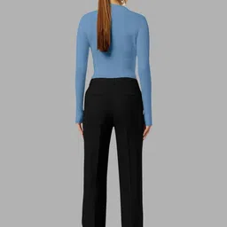 Maheshvi Women Ribbed Shirt Collar Fitted Top image 4