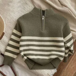 FOREVER FRIDAY Boys Striped High Neck Pullover Sweater-picture-51