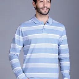 SANE ORIGINALS Striped Polo Collar Regular Fit T-shirt-picture-41