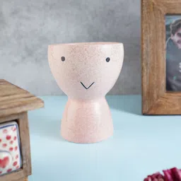 WEAVING HOMES Pink Smiley Face Vase-image-74