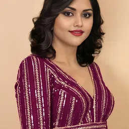 PU FASHION Women Embellished Ready to Wear Saree Blouse-picture-28