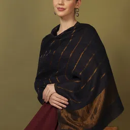 Pashmoda Striped Woven Design Woolen Shawl image 3
