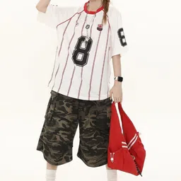 KPOP Women Striped T-shirt-picture-36