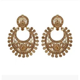 piah Gold-Plated Brass Artificial Stones and Beads Earrings-picture-41