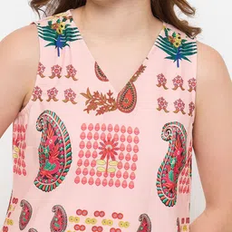 Imfashini Print Crepe A-Line Midi Dress image 4