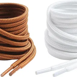 house of common Shoe Laces Round Brown White 150cm shoe laces for Boot sport Hiking shoes Shoe Lace-image-67