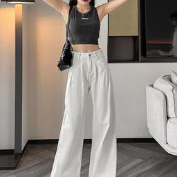 StyleCast x Revolte Women Wide Leg Low Distress Jeans-picture-37