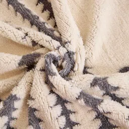 HOMETHREADS Grey & Cream-Coloured Printed Sofa Cover image 4