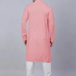 KUNDALI KAKSHAY Men Regular Thread Work Kurta with Pyjamas image 3