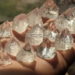 cfc Natural Apophyllite Crystal Points Set of 4 – Clear Diamond Pyramid Shape Regular Square Crystal Stone image 2