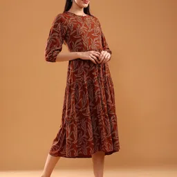 LIMEROAD Floral Print Fit & Flare Midi Dress image 3