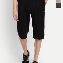 ZEFFIT Men Pack Of 3 Solid Mid-Rise Running Sports Shorts-picture-10