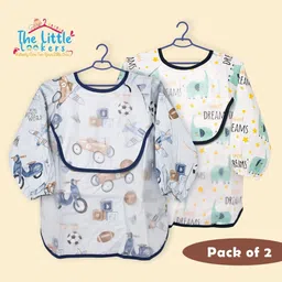 THE LITTLE LOOKERS Pack of 2 Printed Baby Bibs-picture-45