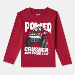 R&B Boys Graphic Printed Round Neck Cotton T-shirt-picture-5
