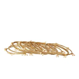 Jazz and Sizzle Set Of 12 Gold-Plated Artificial Beaded Bangles image 5