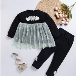 Toonyport Girls Pure Cotton Printed Long Sleeves Top With Trousers Clothing Set-image-29