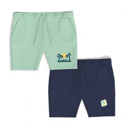 Nauti Nati Boys Pack of 2 Cotton Graphic Print and Badged Shorts-picture-15