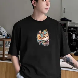 KAIDO Graphic Printed Drop-Shoulder Sleeves Oversized Cotton T-shirt-picture-27