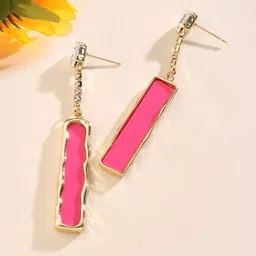 SALTY Rhinestone Beaded Contemporary Drop Earrings image 2