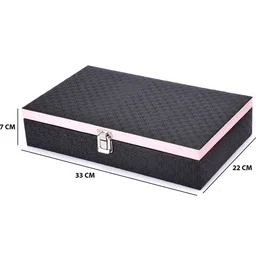 Galaxy Craft Black Textured Watch Organizer image 5