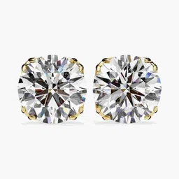 VALANOVA BIS Hallmark 14 Kt Gold Diamond Studded Earrings - 1.23 g-picture-16