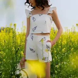 AFRIYA Printed Square Neck Top With Shorts Co-Ords image 4