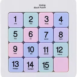 pixel toys Colorful Sliding Number Puzzle Toy – 15 Blocks Educational Game for Kids image 1