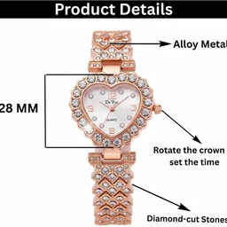 uvaisr Analog Watch - For Girls DS Rose Gold-001 image 3