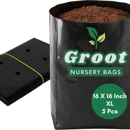 groot X-Large 16x16 Inch 5 PCS Grow Bags Plastic Nursery Bag Plant Container Garden Grow Bag-picture-24