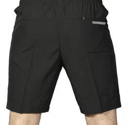 renessa Solid Men Black Sports Shorts image 2