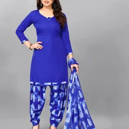 wonder weave Unstitched Crepe Salwar Suit Material Printed image 4