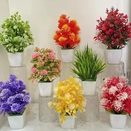 abhi Multicolor Rose Artificial Flower with Pot-picture-19