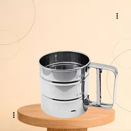 jiyancreation Stainless Steel Mesh Flour Sifter al Baking Icing Sugar Shaker Sieve Collapsible Strainer image 1