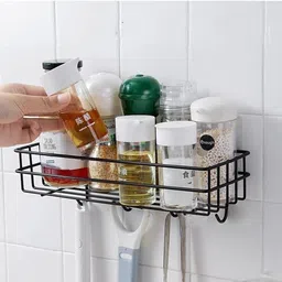 moxstar Wall Mounted Shelf/Rack/Storage Organizer for bathroom/living Hall Iron Wall Shelf image 2