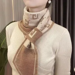 AlexVyan Woven, Solid, Self Design Women Muffler image 4