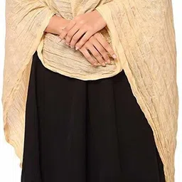 yana collection Cotton Blend Solid Beige, Orange Men Dupatta image 2