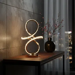 elare Crystal Infinity Twist Lamp Table Lamp image 2