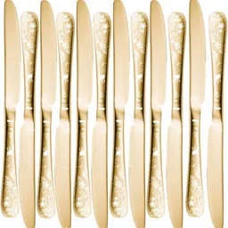 oicia Gold Dinner Knife, Butter Spreader Knives, Food Knives, Knives for Steak Meat Stainless Steel Steak Knife Set-picture-42