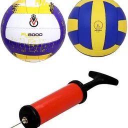 clark yellow pu 8000 volleyball with classic ball and air pump Volleyball - Size: 4-picture-20