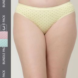 Floret Women Pack Of 3 Assorted Printed Breathable Hipster Briefs-picture-43