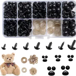 270 PCS Safety Eyes and Noses for Amigurumi, Stuffed Crochet Eyes with Washers 270 PCS Safety Eyes and Noses for Amigurumi, Stuffed Crochet Eyes with Washers Wood-workingSafety Goggle-image-1