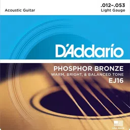 d'addario Acoustic EJ16 Acoustic 12-53 Light Guitar Strings Guitar String-picture-29