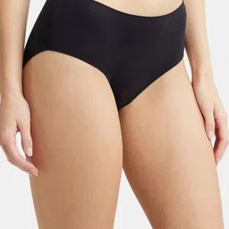 jockey 1802 High Coverage Micro Modal Elastane Stretch Women Hipster Black Panty image 2