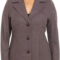 luvyduvy tweed Self Design Coat For Women-picture-16